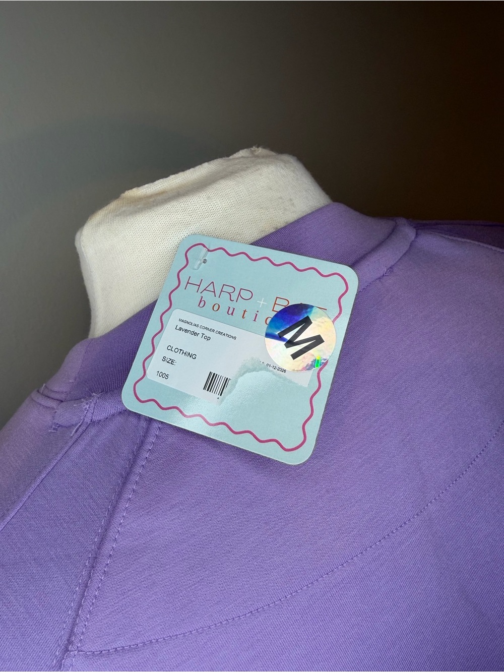 Zenana Lavender Crewneck Sweatshirt - Picture 4 of 6
